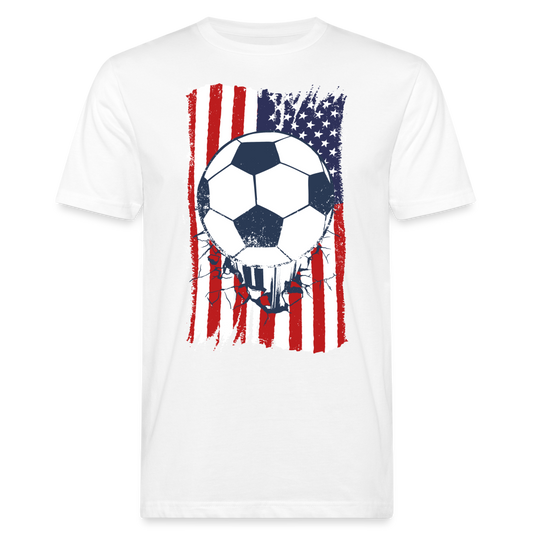 Männer Bio-T-Shirt "USA Fußball" - weiß
