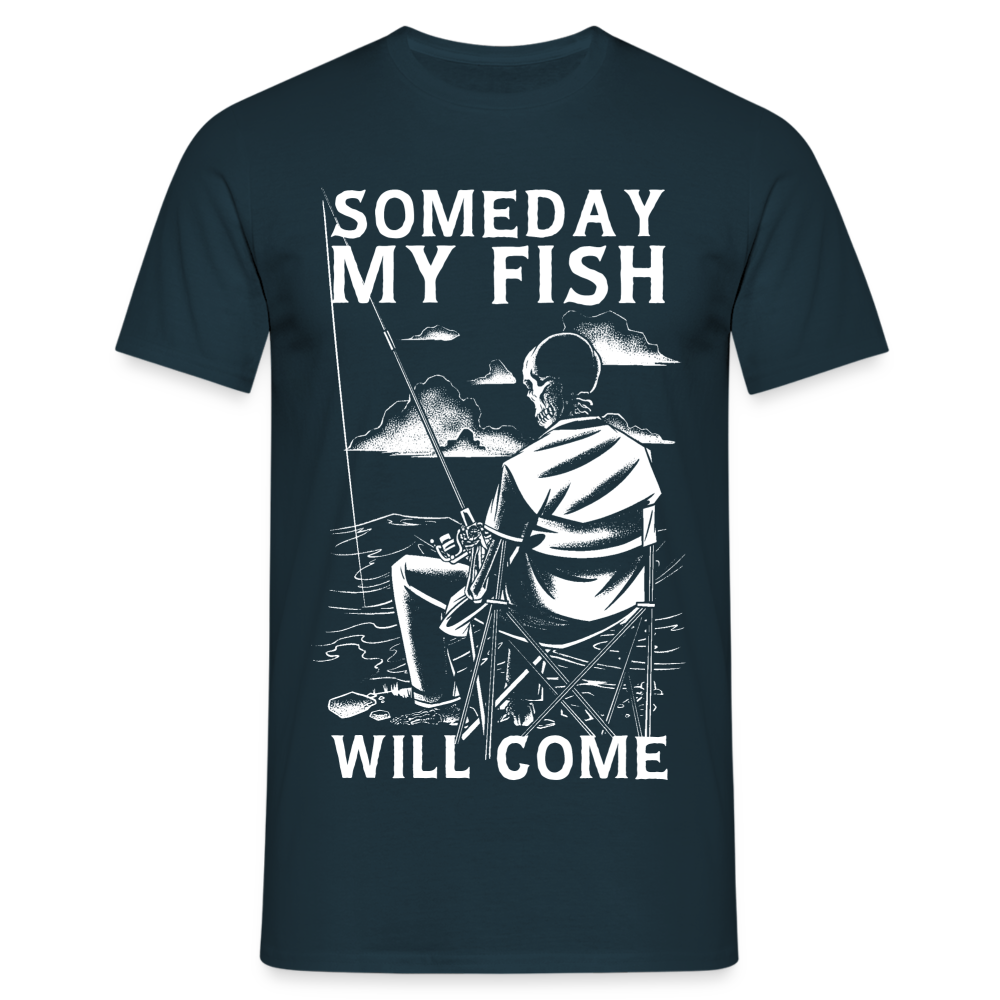 Männer T-Shirt "Someday my fish will come" - Navy