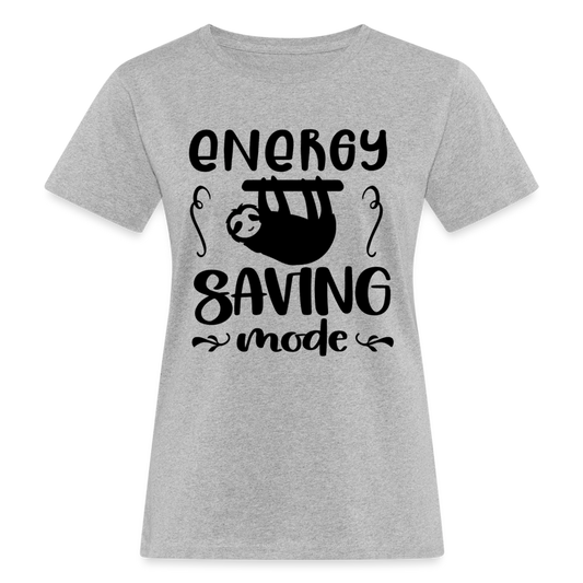 Frauen Bio T-Shirt "Energy saving mode" - Grau meliert