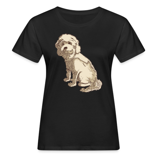 Frauen Bio T-Shirt "Cockapoo" - Schwarz