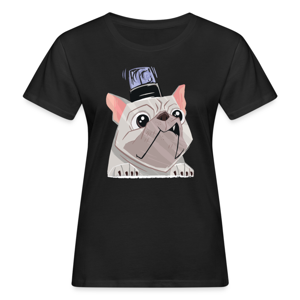 Frauen Bio T-Shirt "Französische Bulldogge" - Schwarz