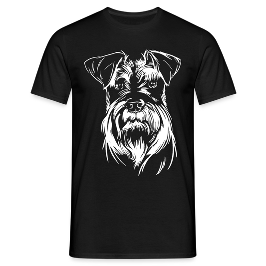 Männer T-Shirt "Schnauzer" - Schwarz