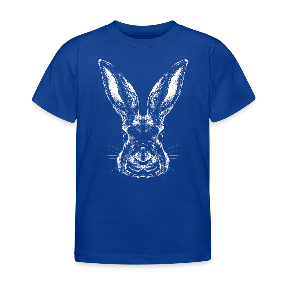 Kinder T-Shirt "Realistischer Hase" - Royalblau