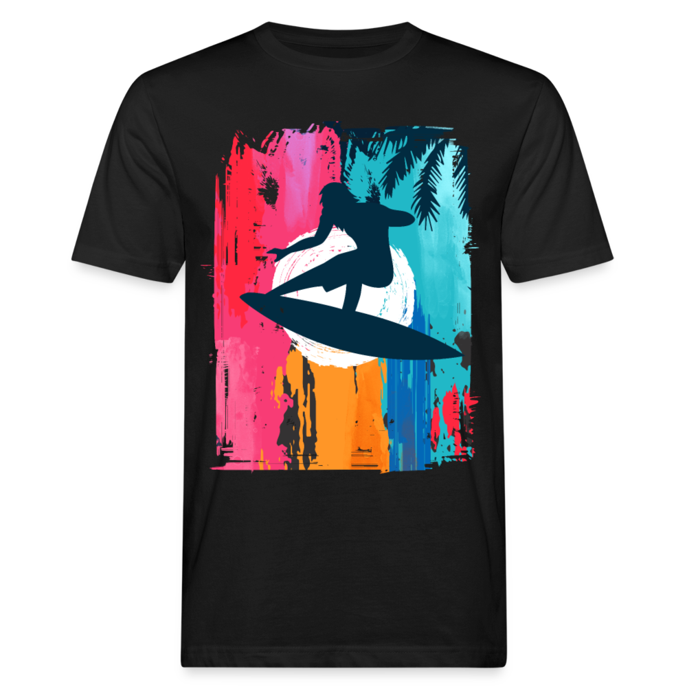 Männer Bio T-Shirt "Surfer" - Schwarz