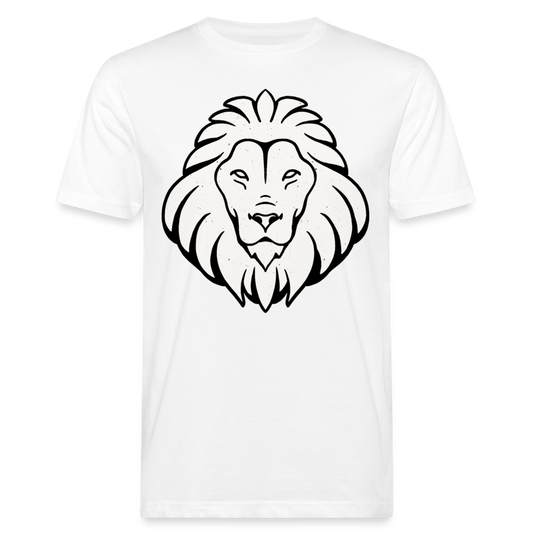 Männer Bio T-Shirt "Löwe mit toller Mähne" - weiß