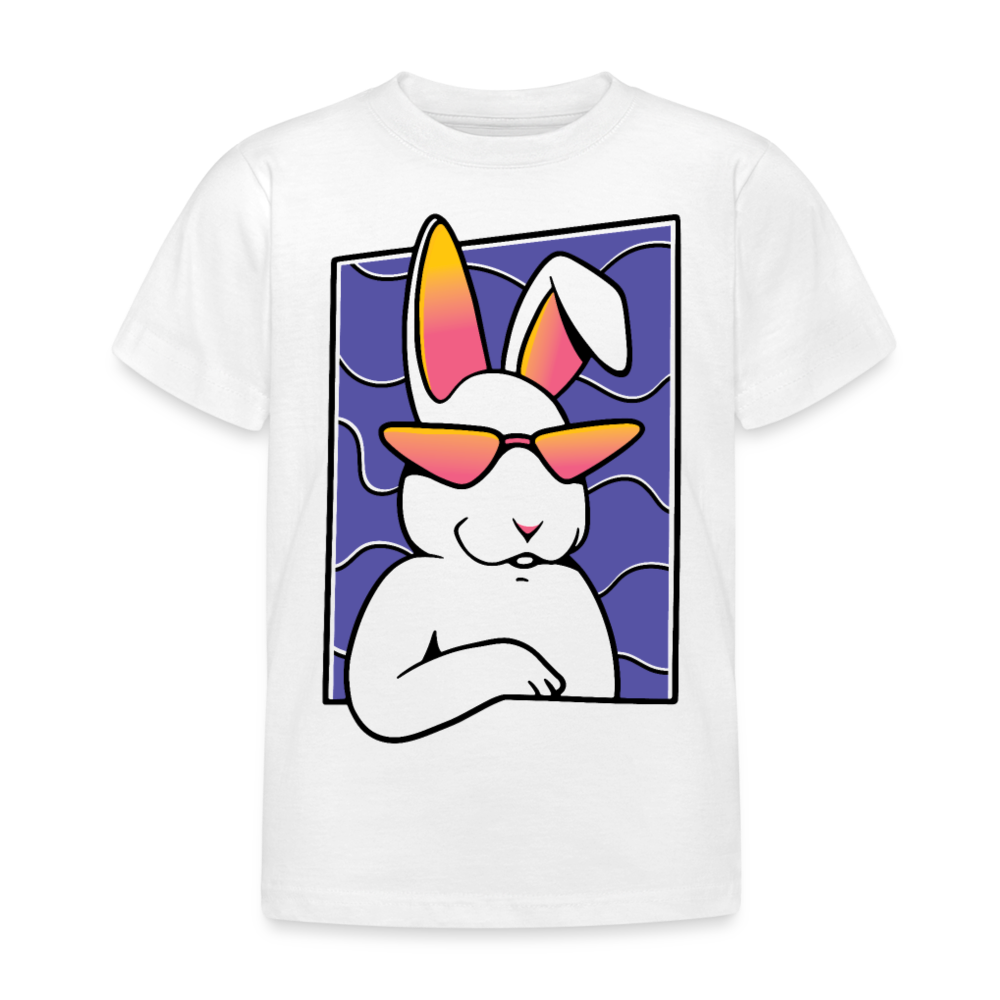 Kinder T-Shirt "Cooler Hase" - weiß