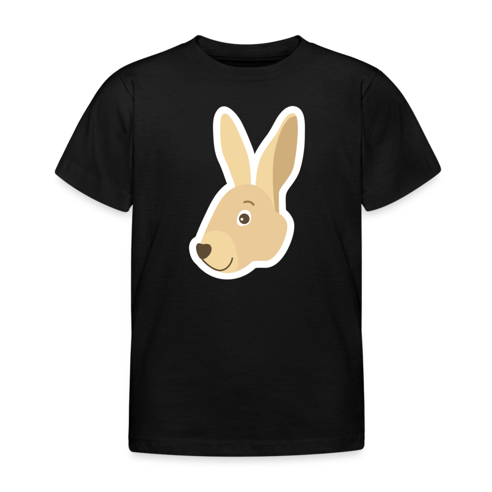 Kinder T-Shirt "Netter Hase" - Schwarz