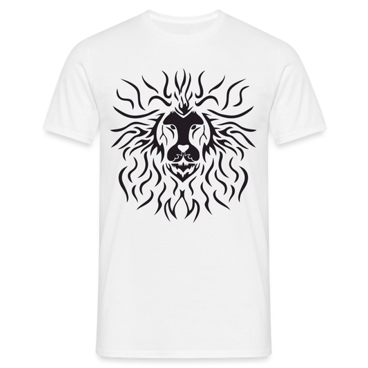 Männer T-Shirt "Kreativer Löwe" - weiß