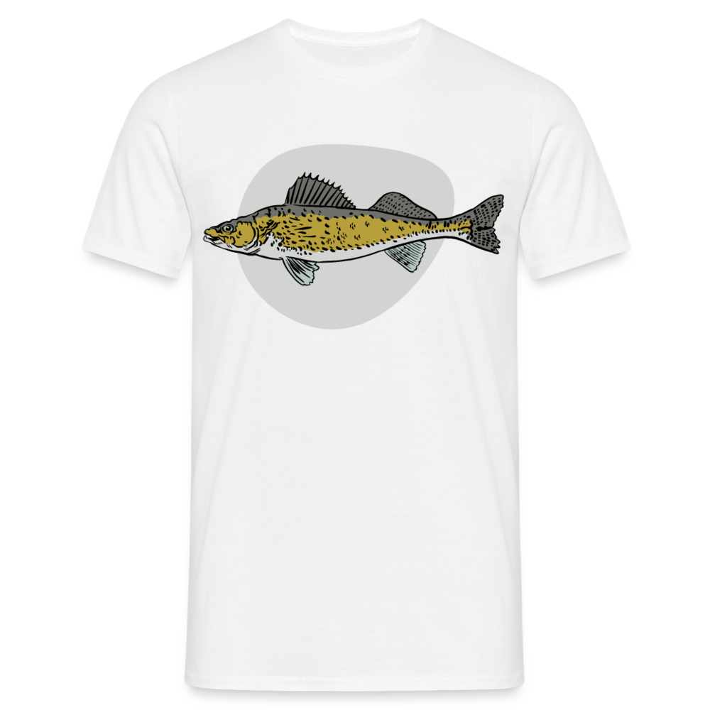 Männer T-Shirt "Zander-Fisch" - weiß