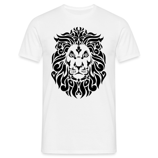 Männer T-Shirt "Schöner Löwenkopf" - weiß