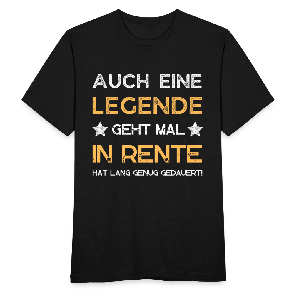 Männer T-Shirt "Auch eine Legende geht mal in Rente" - Schwarz