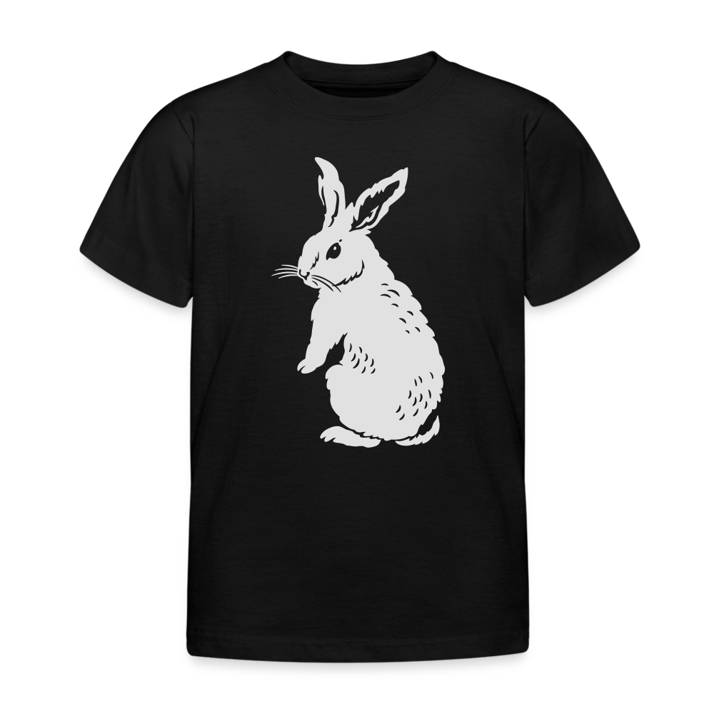 Kinder T-Shirt "Putziger Hase" - Schwarz