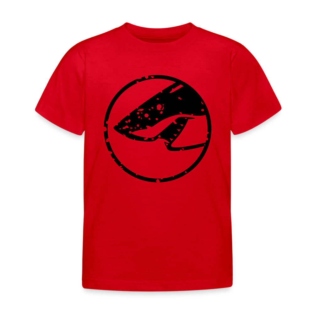 Kinder T-Shirt "Hai im Kreis" - Rot