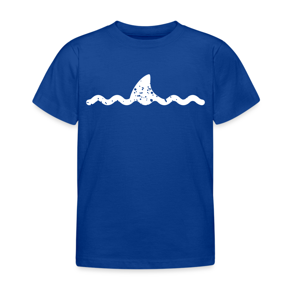 Kinder T-Shirt "Haifischflosse" - Royalblau