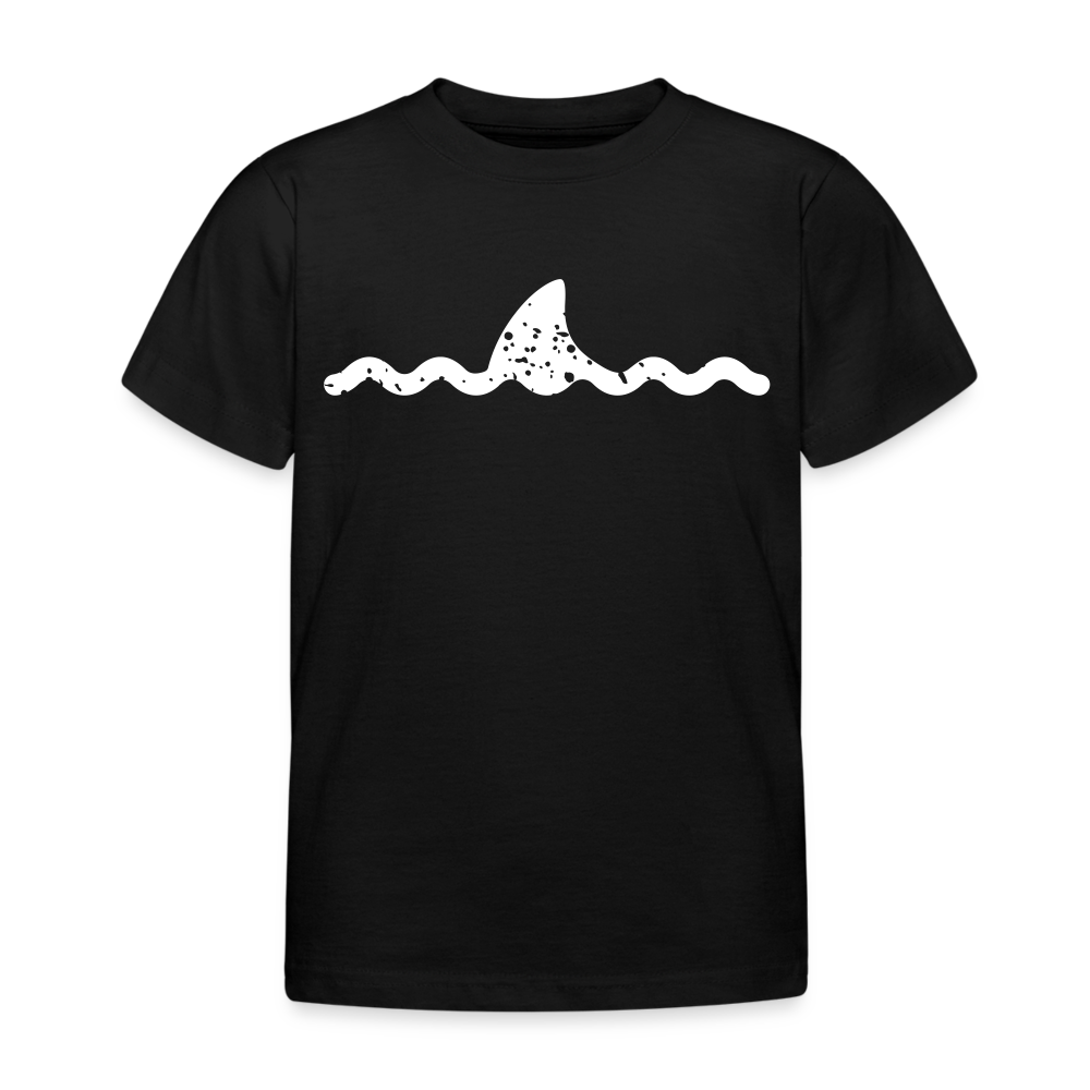 Kinder T-Shirt "Haifischflosse" - Schwarz