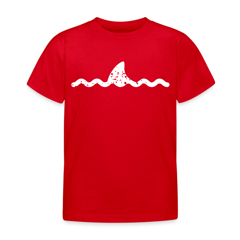 Kinder T-Shirt "Haifischflosse" - Rot