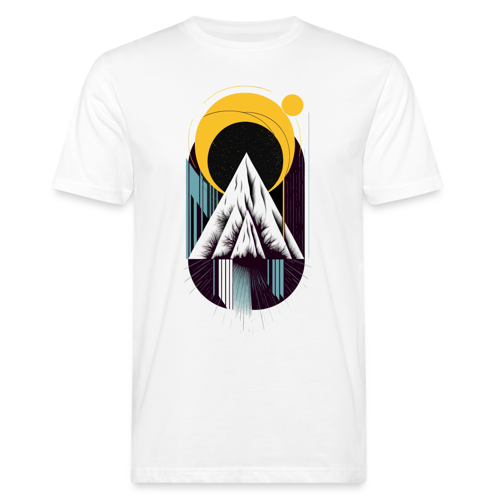 Männer Bio-T-Shirt "Kreative Berge" - weiß