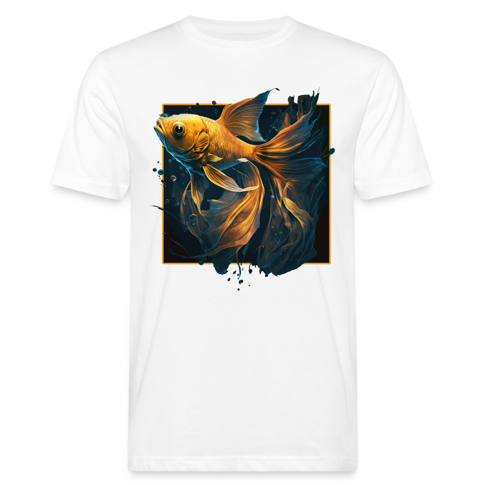 Männer Bio-T-Shirt "Goldfisch" - weiß