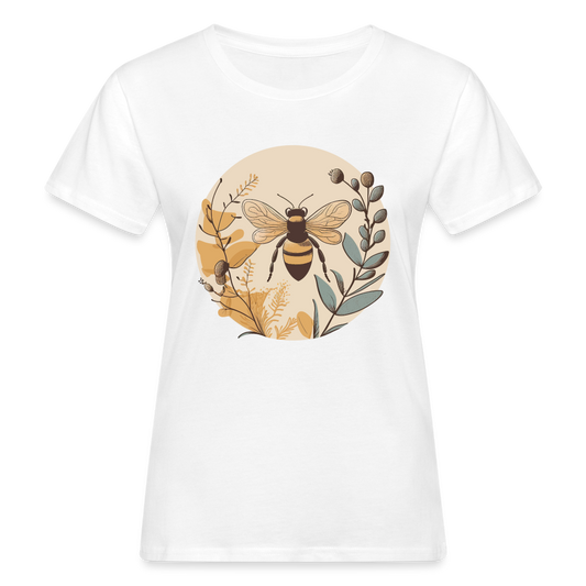 Frauen Bio-T-Shirt "Biene im Kreis" - weiß