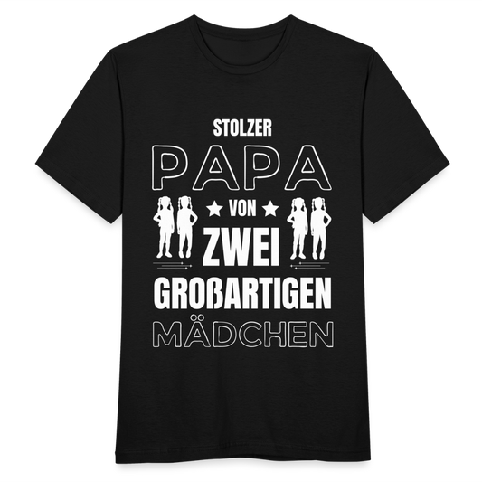 T-Shirt für Papa von Mädchen - Schwarz