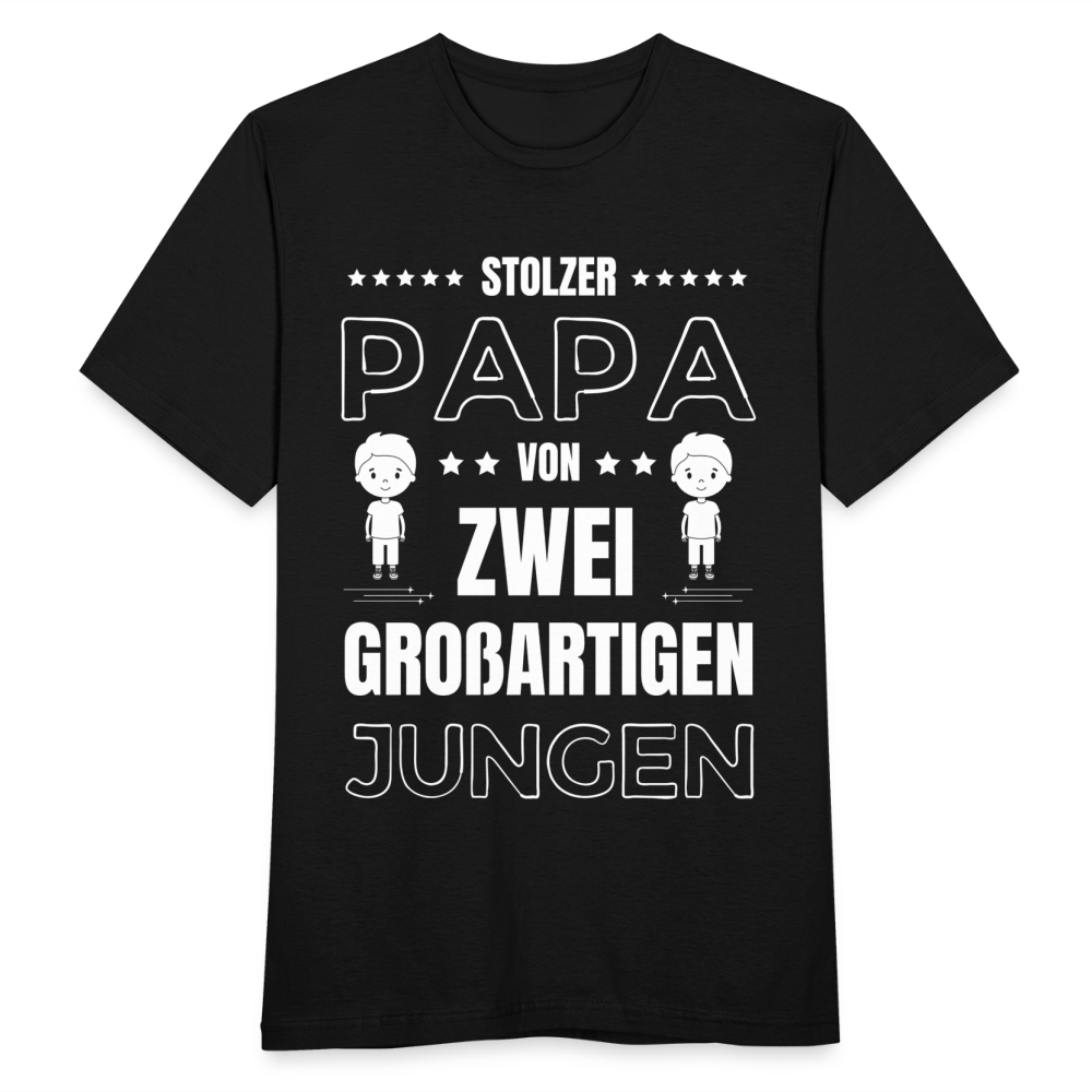 T-Shirt für Papa von Jungen - Schwarz
