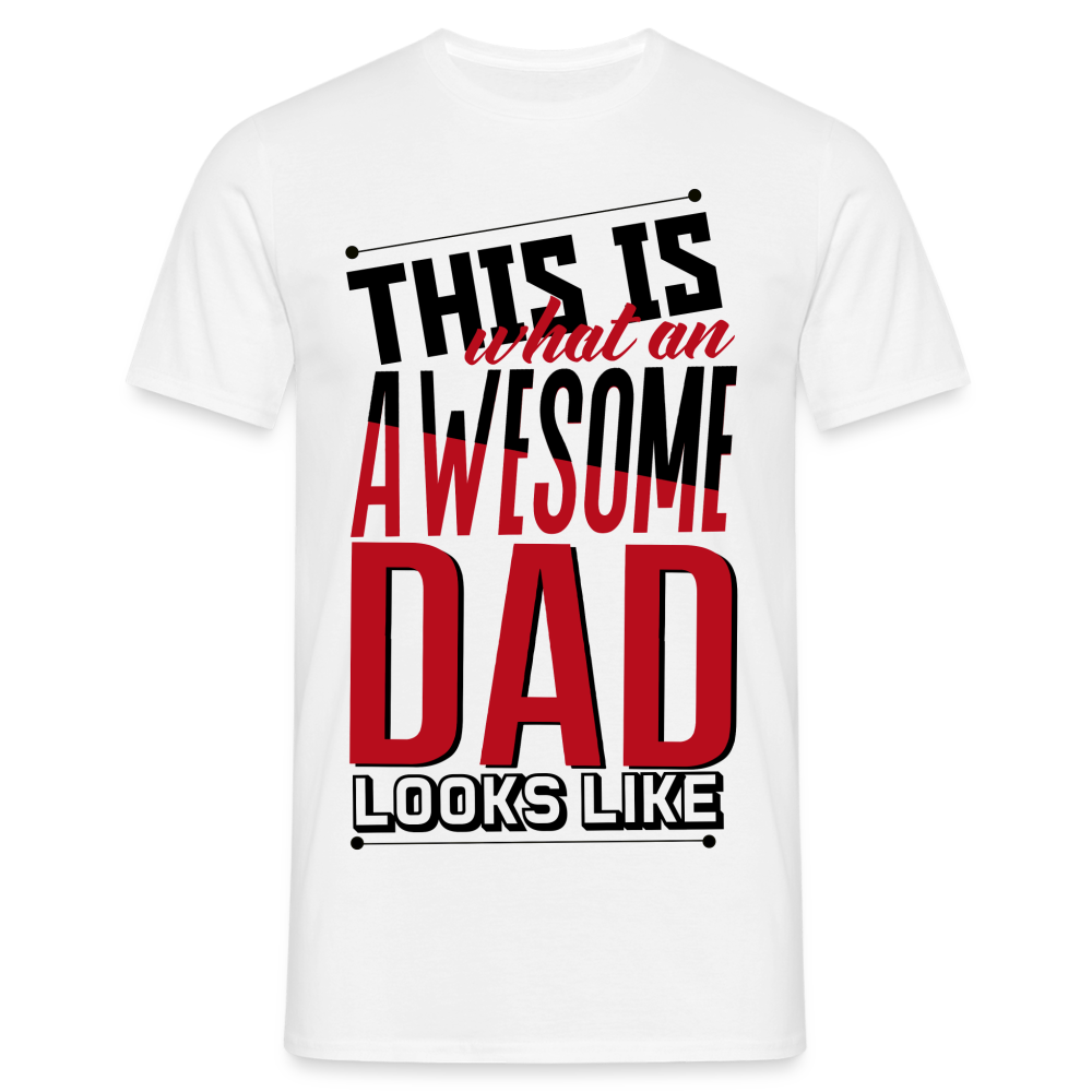 Männer T-Shirt "Awesome dad" - weiß