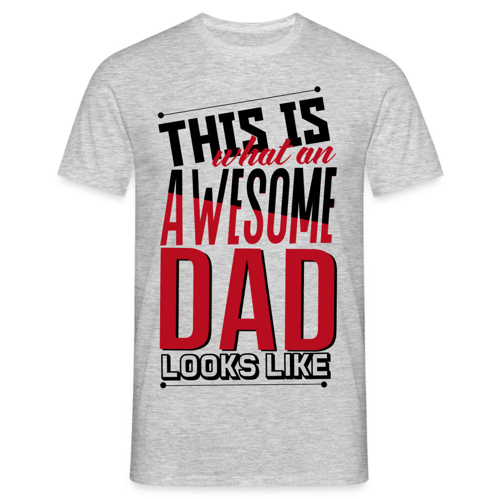 Männer T-Shirt "Awesome dad" - Grau meliert