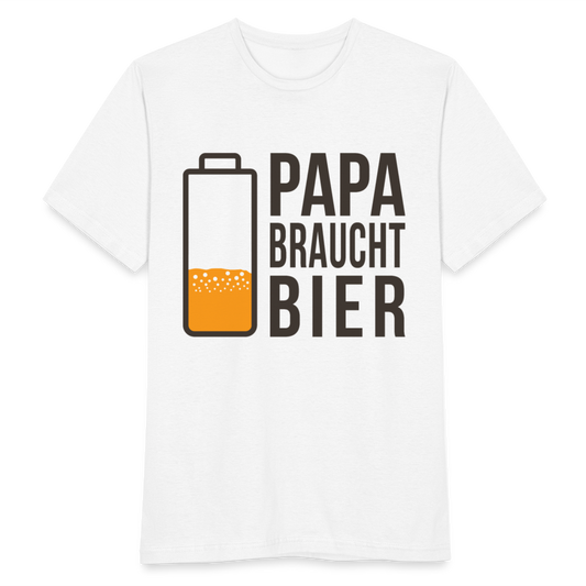 Männer T-Shirt "Papa braucht Bier" - weiß