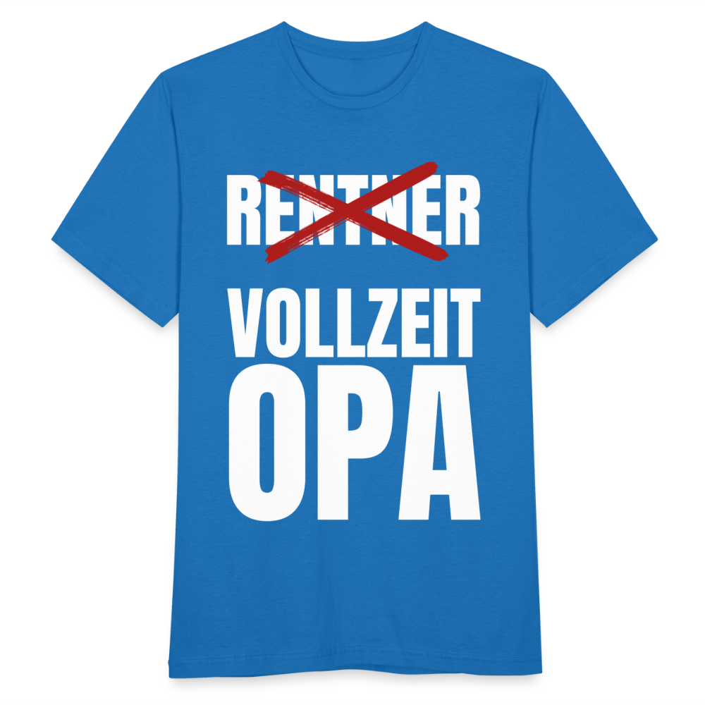 Männer T-Shirt "Rentner - Vollzeit Opa" - Royalblau