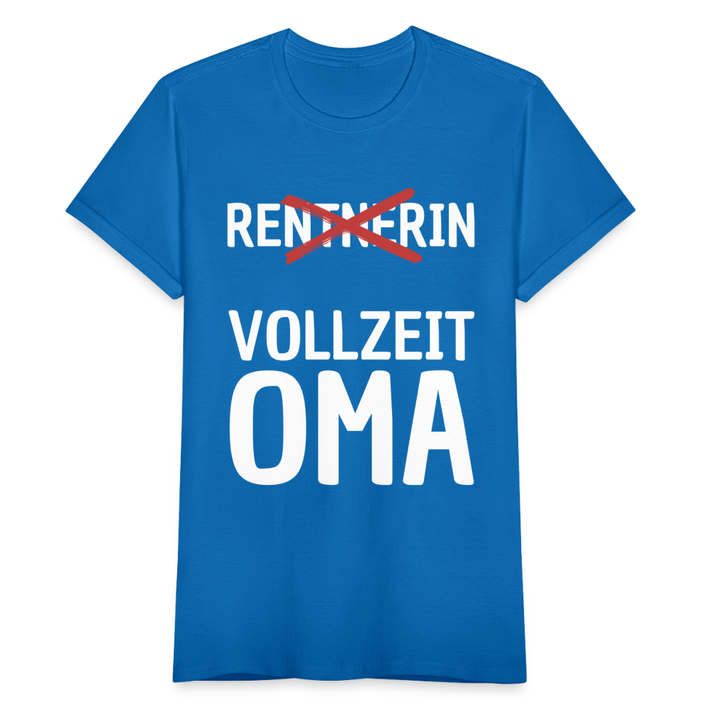 Frauen T-Shirt "Rentnerin - Vollzeit Oma" - Royalblau