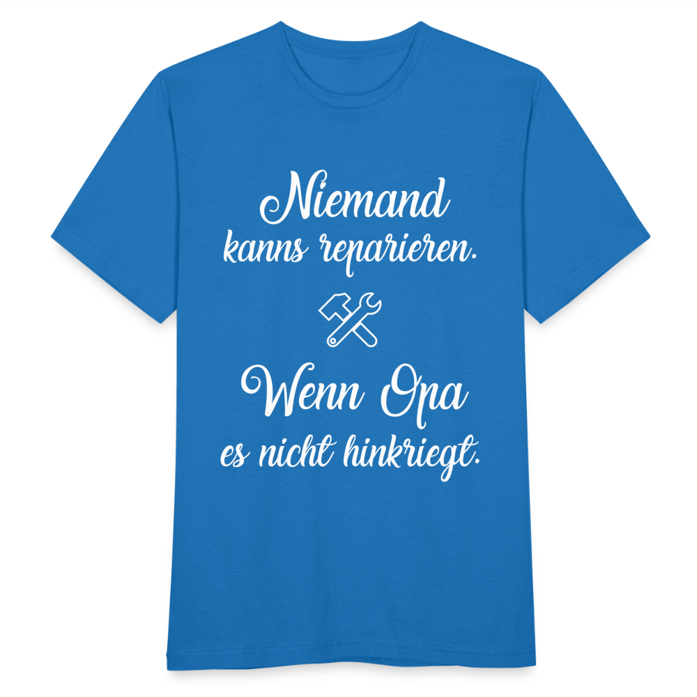 Männer T-Shirt "Niemand kanns reparieren, wenn Opa es nicht hinkriegt" - Royalblau