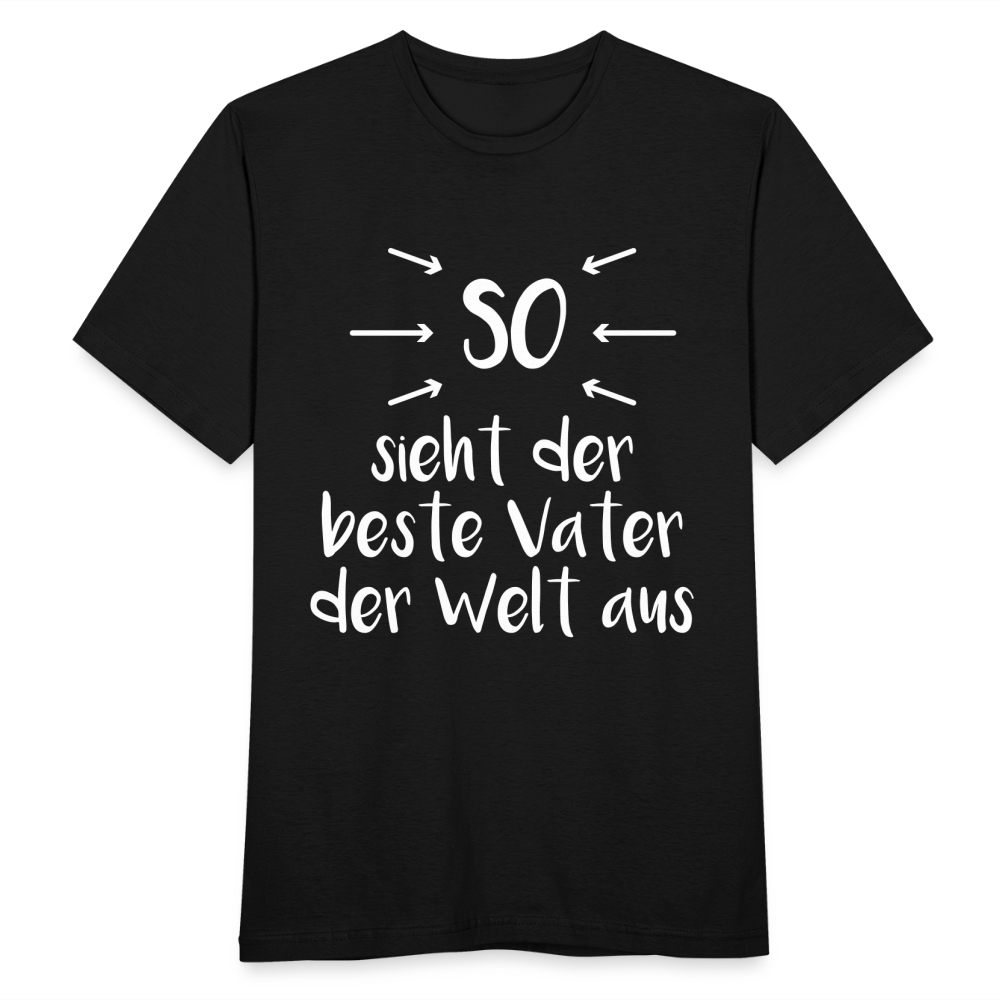 Männer T-Shirt "Bester Vater der Welt" - Schwarz