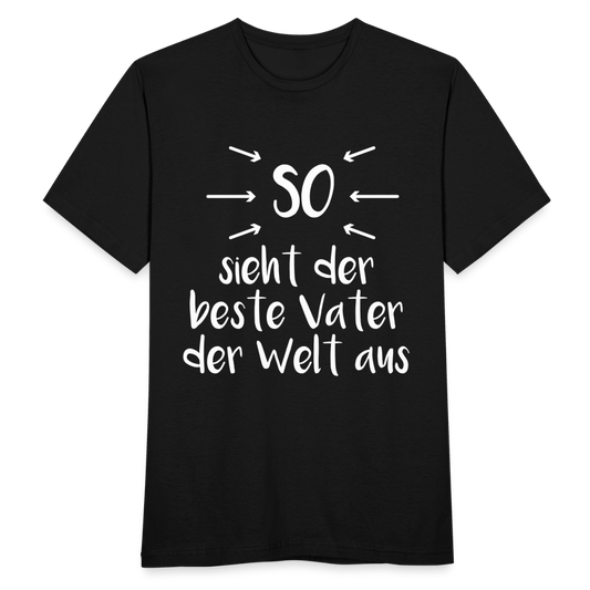 Männer T-Shirt "Bester Vater der Welt" - Schwarz