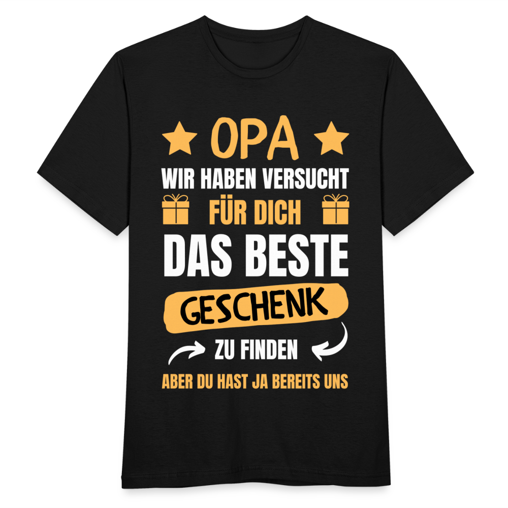 Männer T-Shirt "Opa wir haben versucht..." - Schwarz