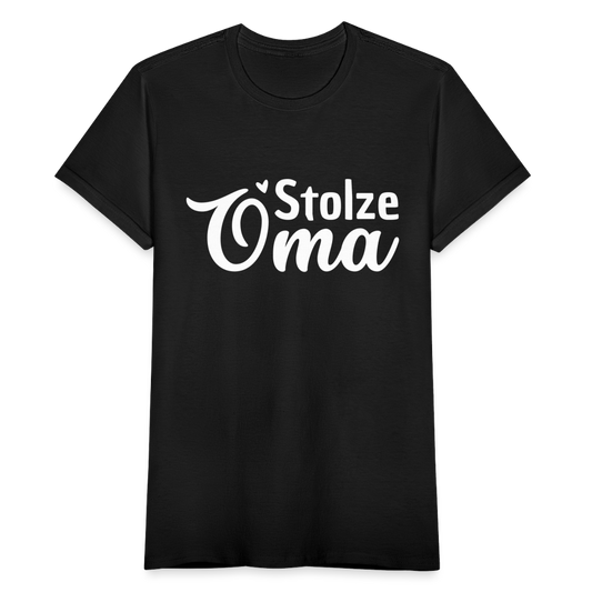 Frauen T-Shirt "Stolze Oma" - Schwarz
