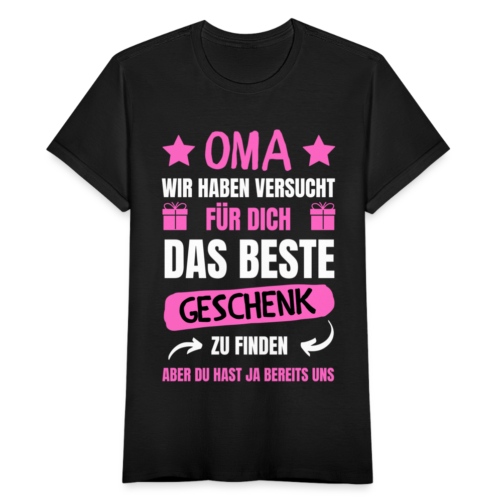 Frauen T-Shirt "Oma wir haben versucht..." - Schwarz