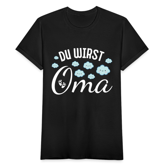 Frauen T-Shirt "Du wirst Oma" - Schwarz